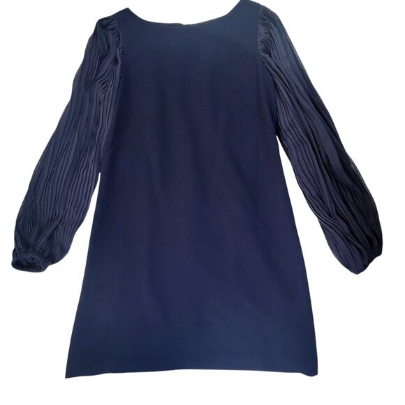 White House Black Market Chiffon Balloon Sleeves Dress Size 10 - Picture 1 of 12